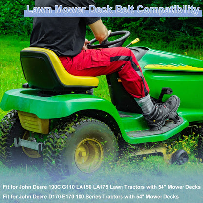 Lawn Mower Deck Belt for John Deere 190C G110 LA150 LA175 (GX21395)