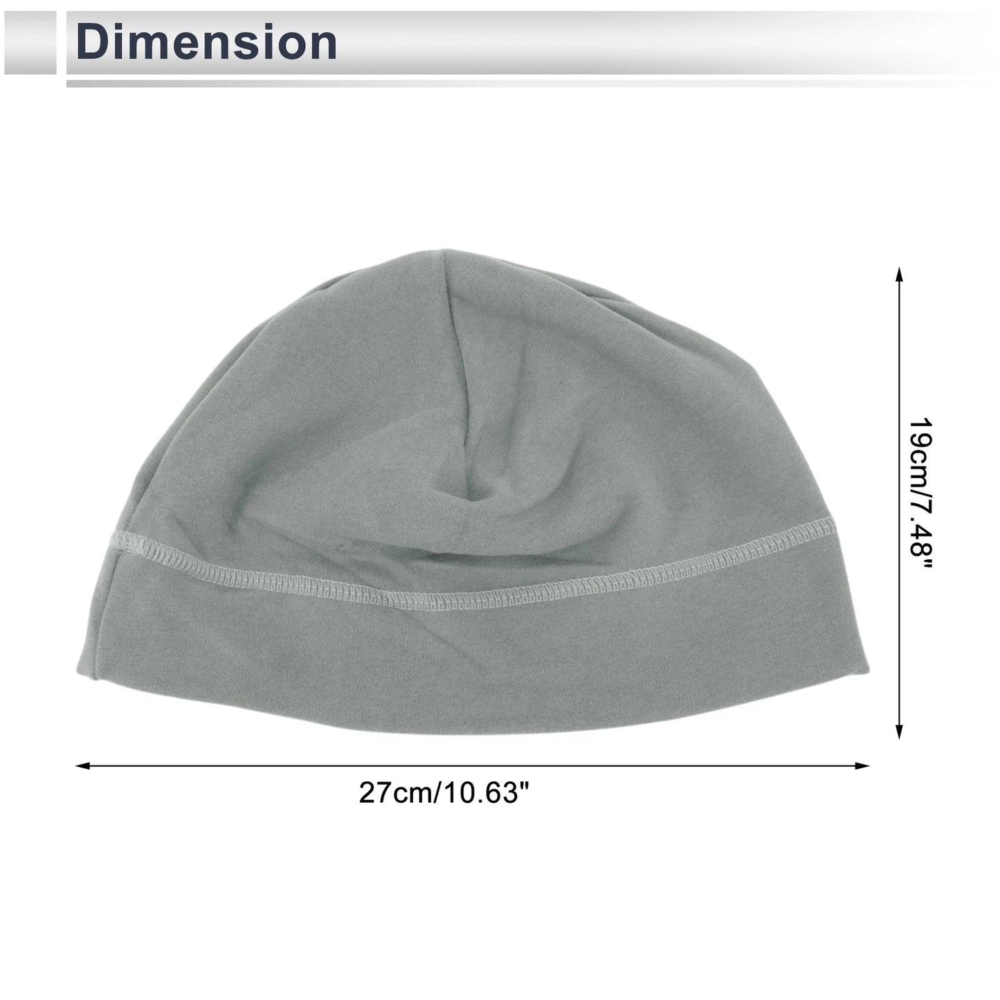 Cycling Hat for Universal Fit (27x19cm) - Light Gray, Ear Protection