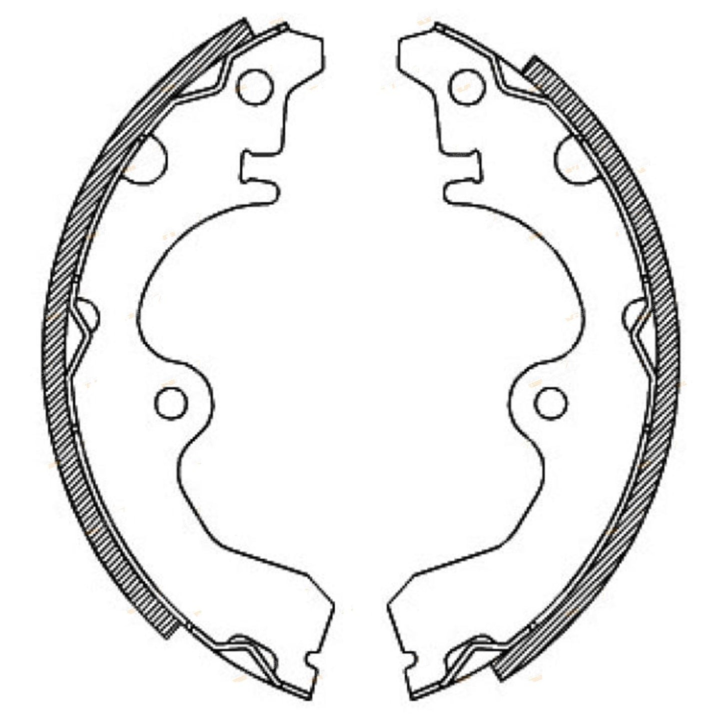 Set of 4 Rear Brake Shoes for Toyota Starlet EP91 (1996–1999)