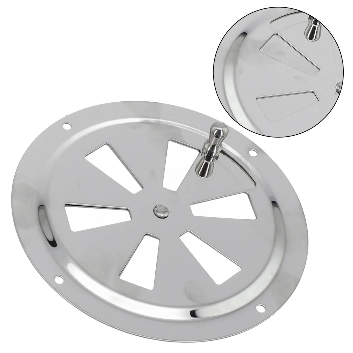 5 x Stainless Steel Marine Air Vent Butterfly Boat Round Louvered Vent for Boat