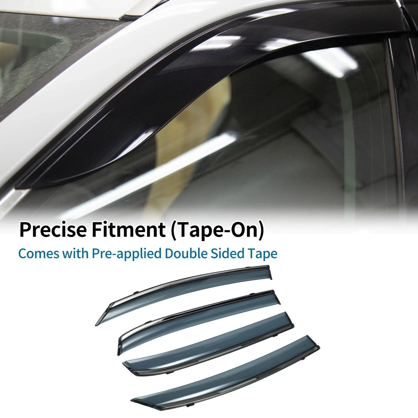 Window Deflectors for Honda Fit Side Window Vent Visors Black 2021-2023
