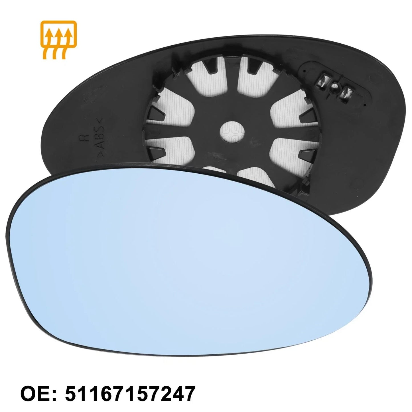 Rearview Right Mirror Glass with Backing Plate Heated for BMW 135i