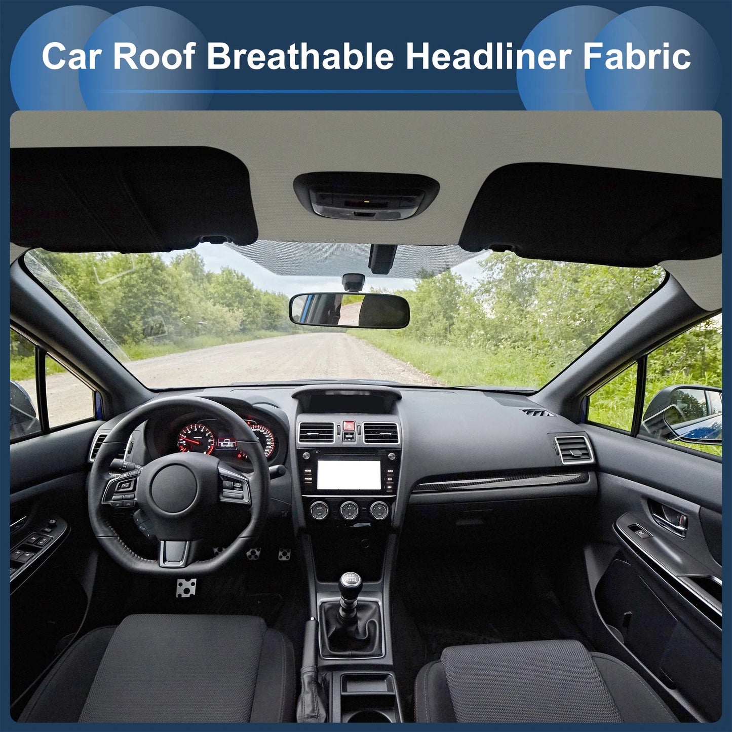 Mesh Fabric Headliner for Car Roof Repair 60"x19" Light Gray