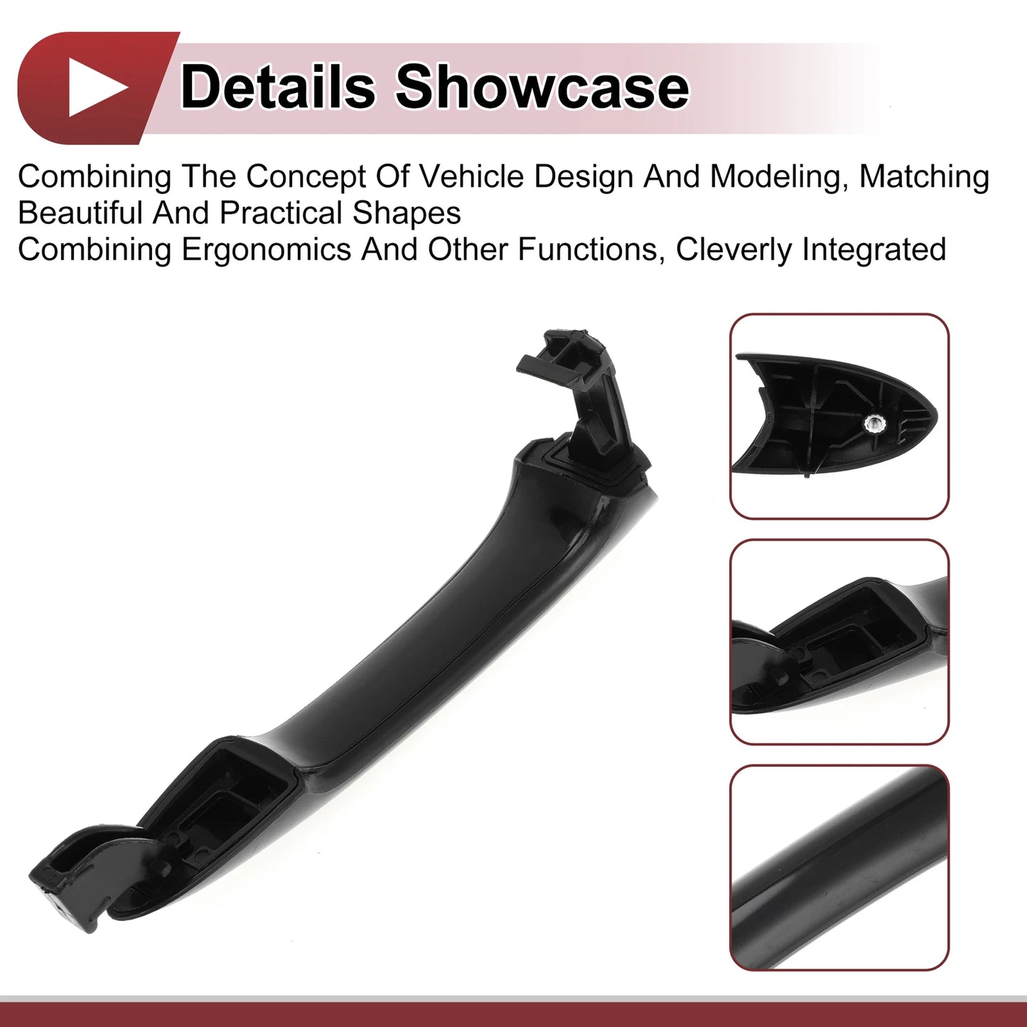 Car Door Handles Grip for Hyundai Sonata (2011–2014) Rear No. 836523S000 Black