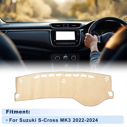 Dash Cover for Suzuki S-Cross MK3 (2022–2024) Without HUD, Flannel Beige