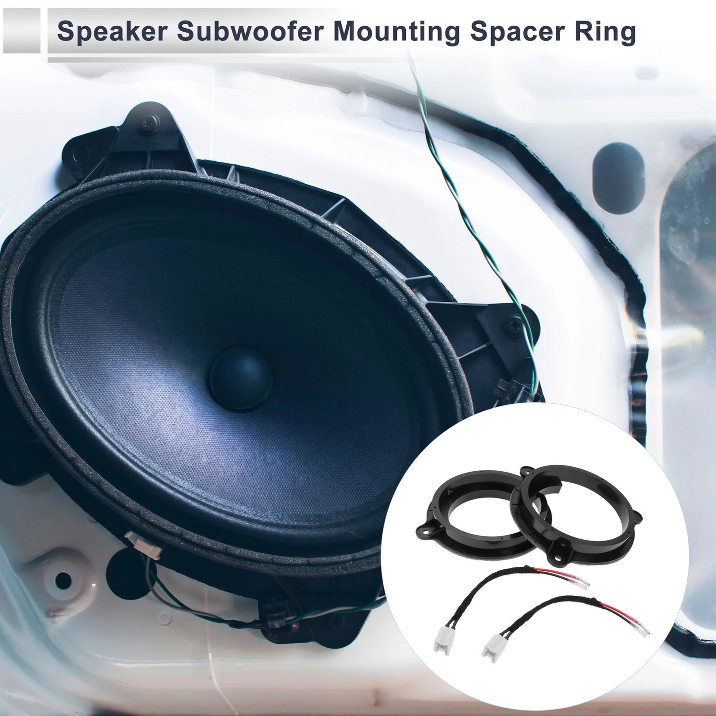 Set of 2 Speaker Spacer Rings for Nissan 6.5" Tweeter