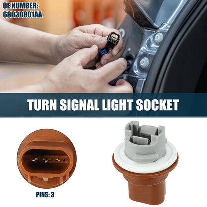 Turn Signal Light Socket for Dodge Grand Caravan (2011–2020) 3 Pins No.68030801AA