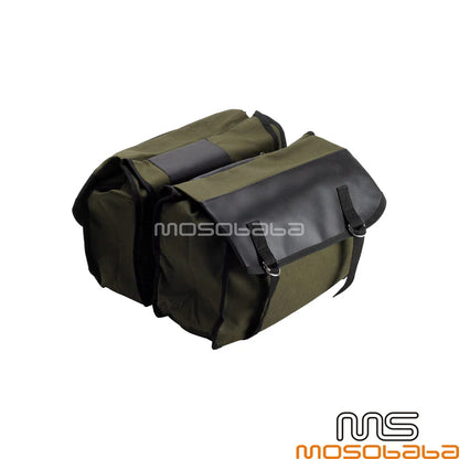 Canvas Flap Cover Saddlebag Storage Bags for Harley Honda Shadow 750