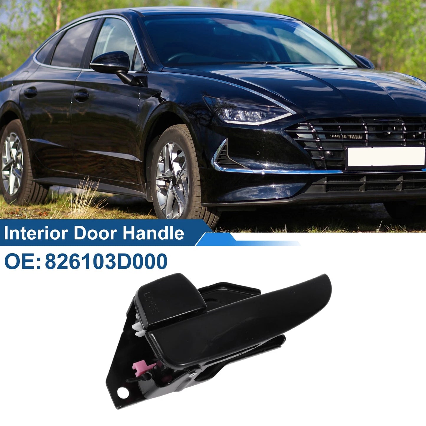 Front Passenger Side Interior Door Handle for Hyundai Sonata (2001–2005) No. 826103D000