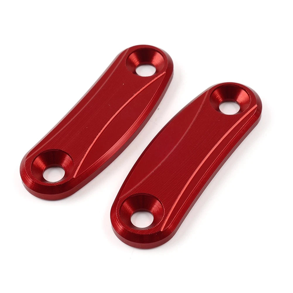 Rearview Mirror Block Off Base Plates Cover Red for Kawasaki ZX-10R (2011–2015)