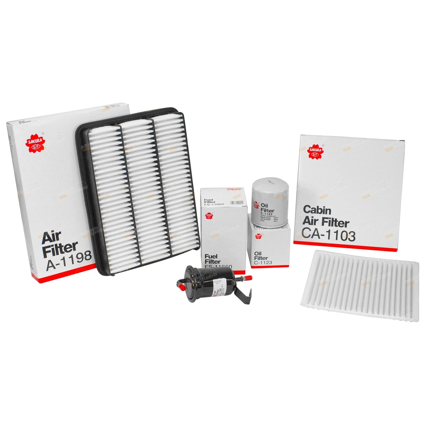 Air Oil Fuel & Cabin Filter Kit for Toyota Prado RZJ120 (2002–2004)