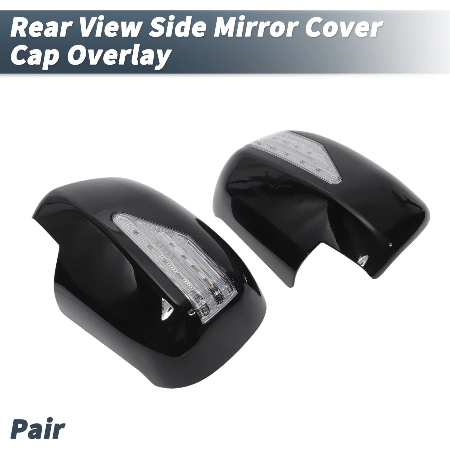 Rearview Mirror Cover Overlay Gloss Black for Lexus RX330 RX300 (2003)