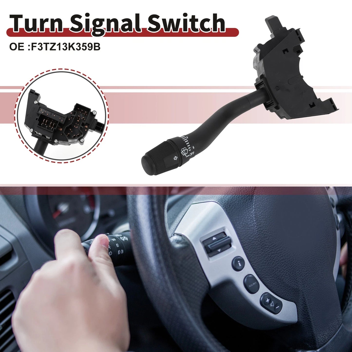 Turn Signal Switch Lever No.F3TZ13K359B for Ford F-150 F-250 (1997–2003)