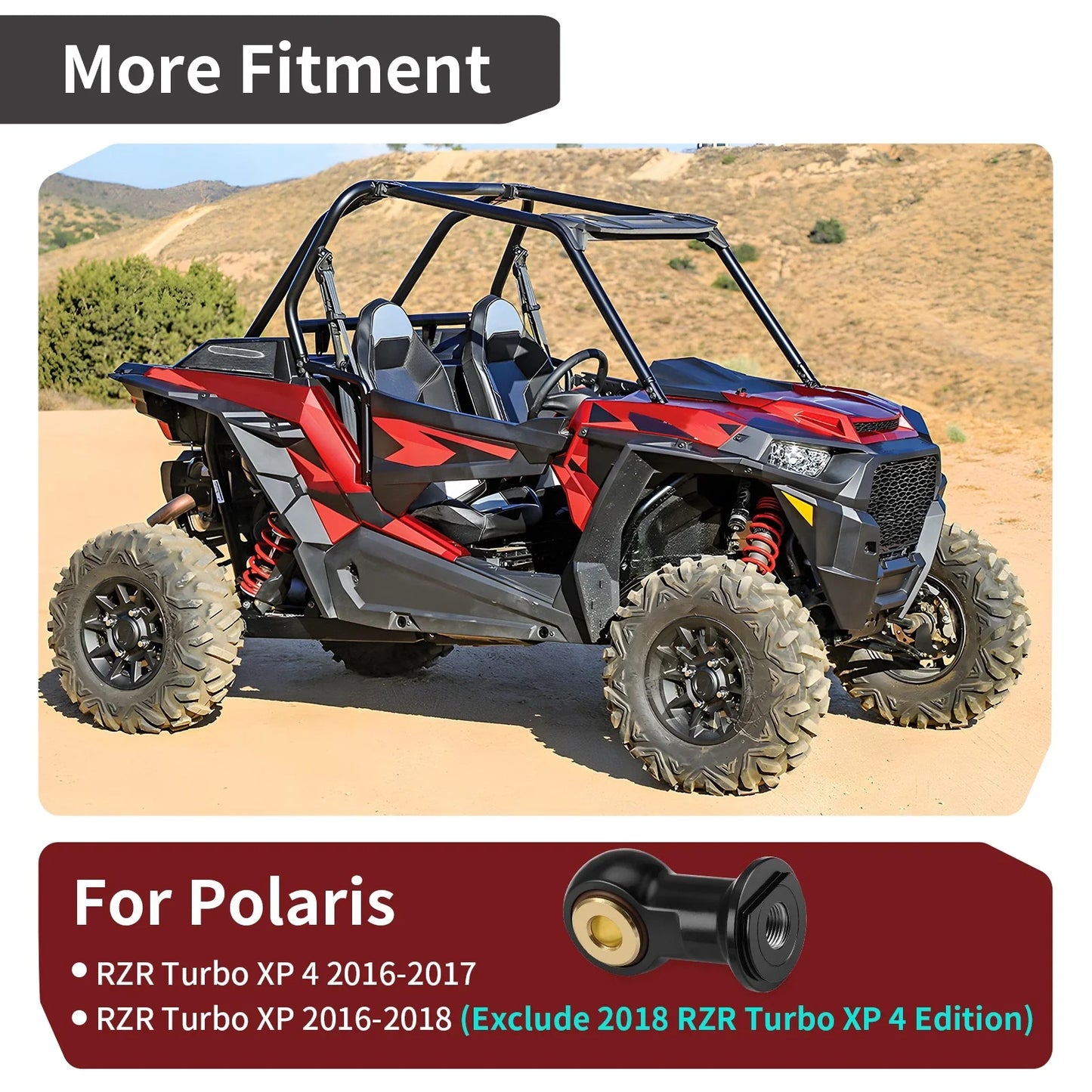 Rear Shock Eyelet Assembly for Polaris RZR XP Turbo EPS (2016–2018)