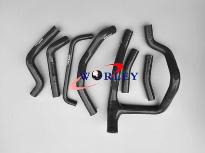 BLACK Silicone Radiator Hose Set for HONDA XRV750 AFRICA TWIN (1990-2003)