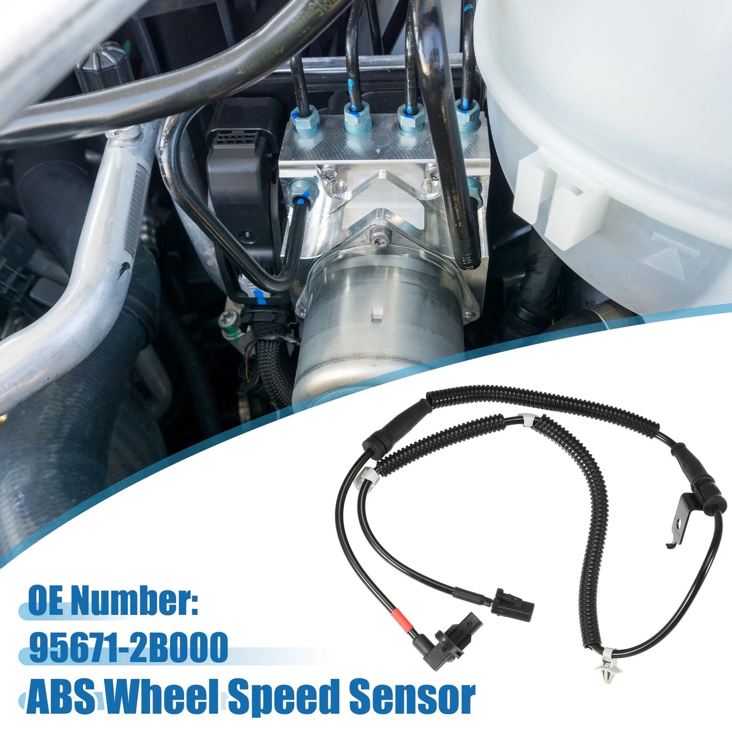 Front Right ABS Wheel Speed Sensor No. 95671-2B000 for Hyundai Santa Fe (2007–2009)