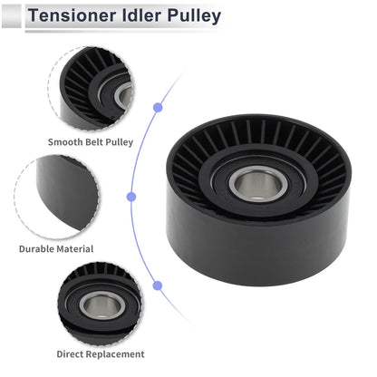 Drive Belt Idler Pulley for Porsche 911 (2009–2015) No. 9A110221200 Black