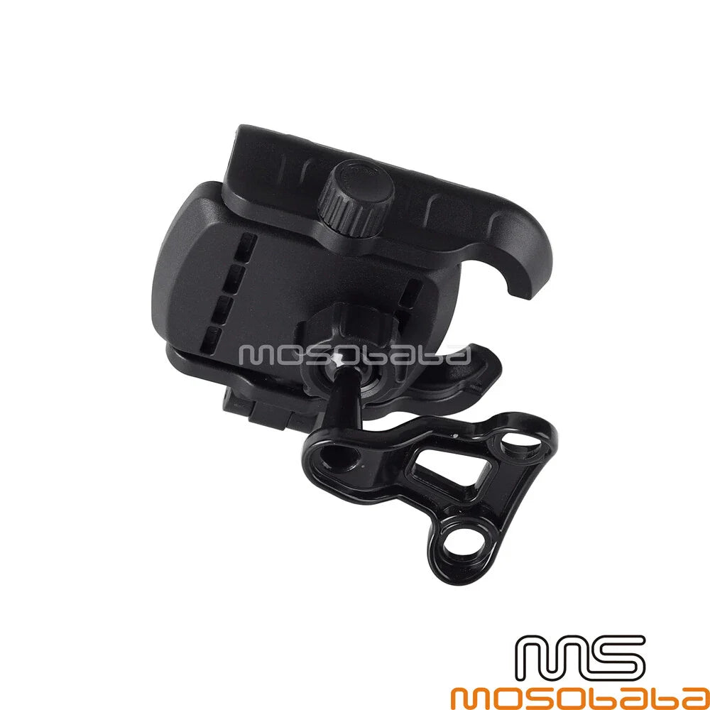 Black Handlebar Phone Carrier Set for Harley Davidson Softail, Street Glide