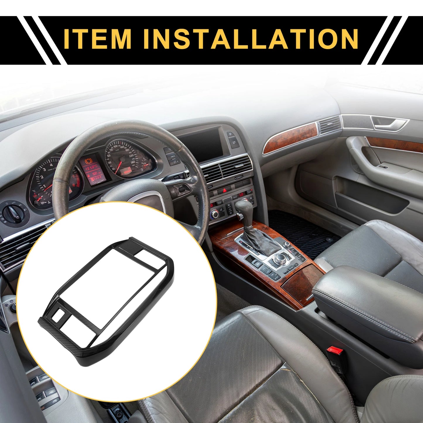 GPS Panel Sticker Cover Set for Ford F-150 (2021–2024) Black