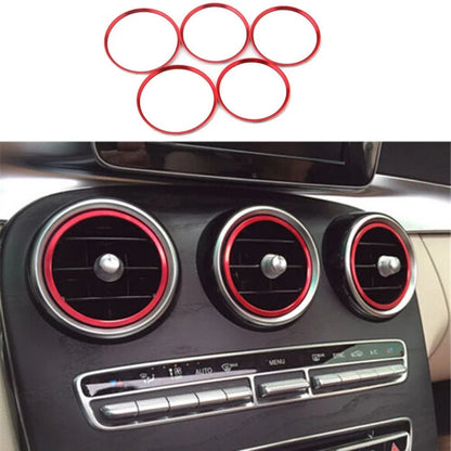 Aluminum Air Vent Outlet Cover Ring Trim / 5PCS / for Mercedes A/B/GLA/CLA Class