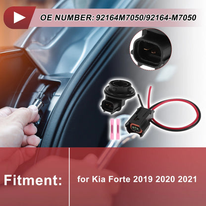 DRL Daytime Running Light Socket Wiring for Kia Forte (2019–2021) No. 92164M7050
