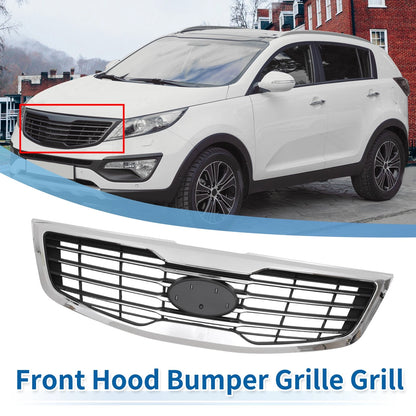 Front Hood Bumper Grille for Kia Sportage (2011–2012) No.863503W010 Black
