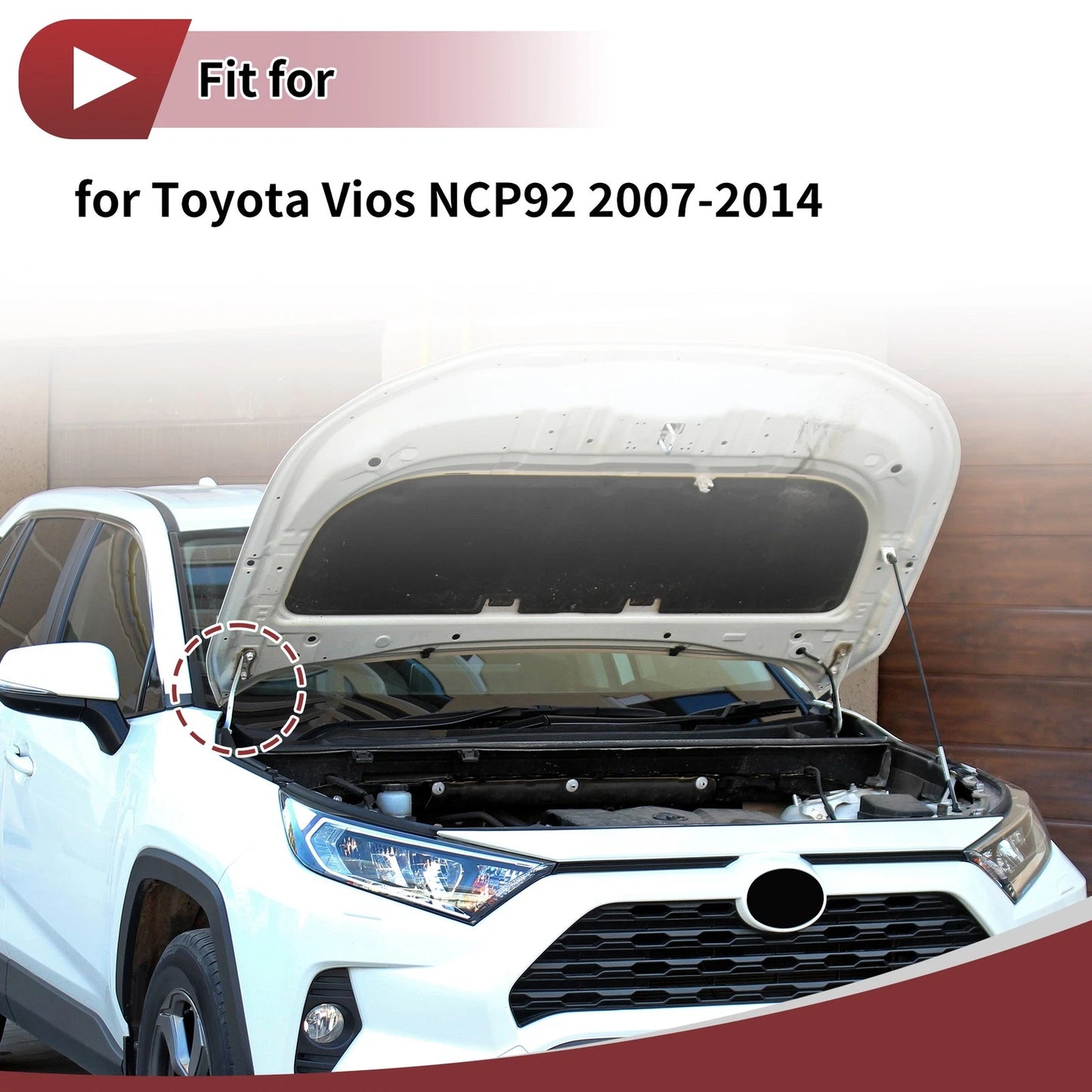 Hood Hinge for Toyota Vios NCP92 (2007–2014) Right Side 1 pcs