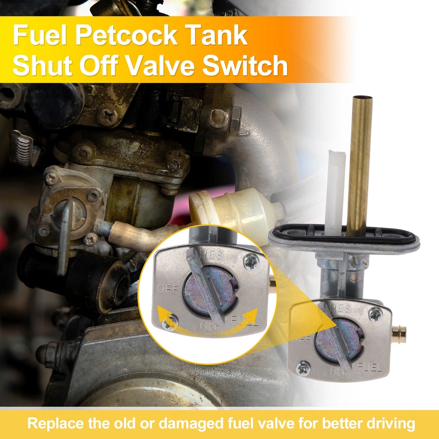 Fuel Valve Petcock for Yamaha Bear (No.3JN-24500-10-00)