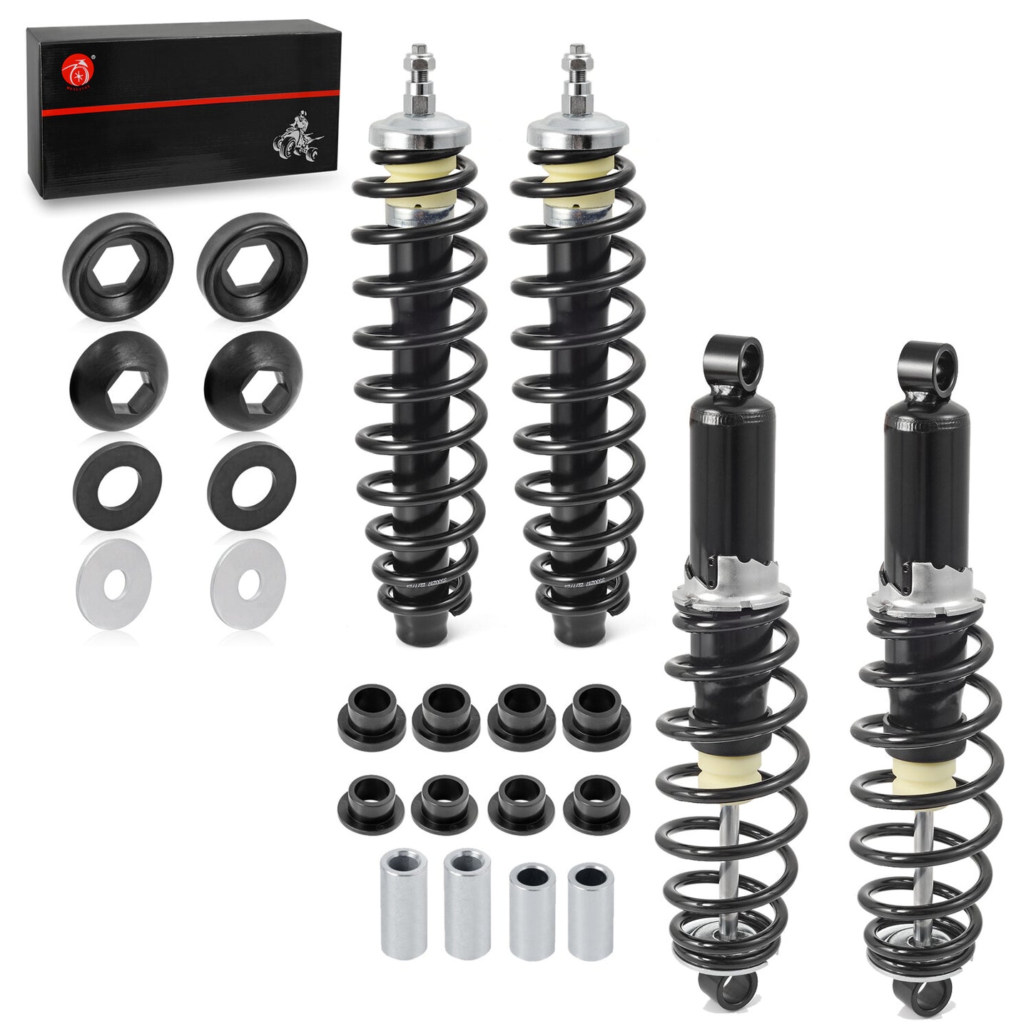 Set of 2 Front Rear Strut Shock Absorbers for Polaris Sportsman (2000–2023)