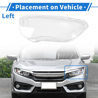 1 Pcs Front Left Headlight Lens Cover for BMW 7 Series E65/E66 (2002-2005) PC