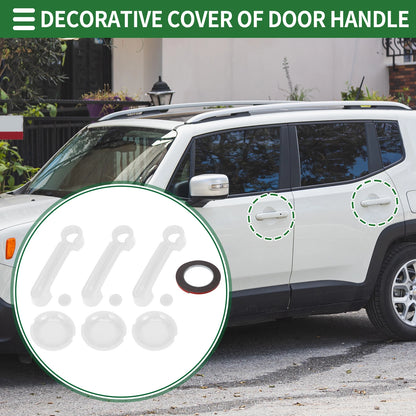 Set of 2 Exterior Door Handle Covers for Jeep Wrangler JK (2007–2017) ABS White