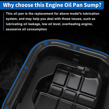 Engine Oil Pan Sump with Drain Plug for Nissan Pathfinder (2017–2020) 111106KA0B