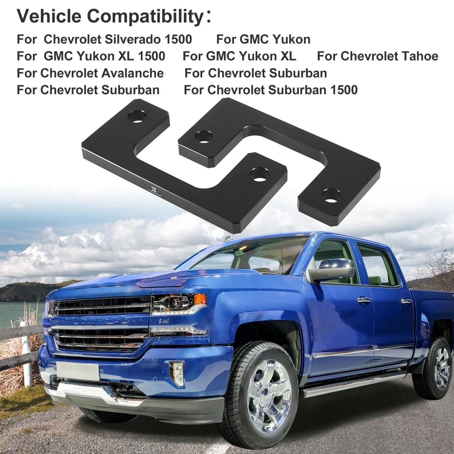 0.5 in Front Leveling Lift Kit Spacer for Chevy Silverado 1500 (2007-2019)