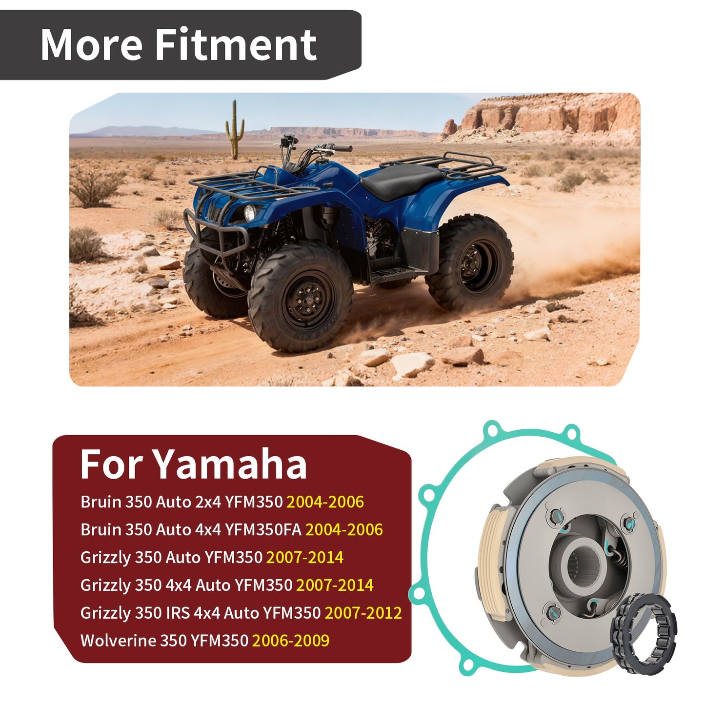 Wet Clutch Centrifugal Carrier Kit for Yamaha Grizzly Bruin 350 (2007–2014)