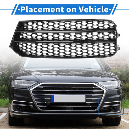 1pc Fog Light Grill for Audi A1 (No. 8XA807681B, Honeycomb Black)