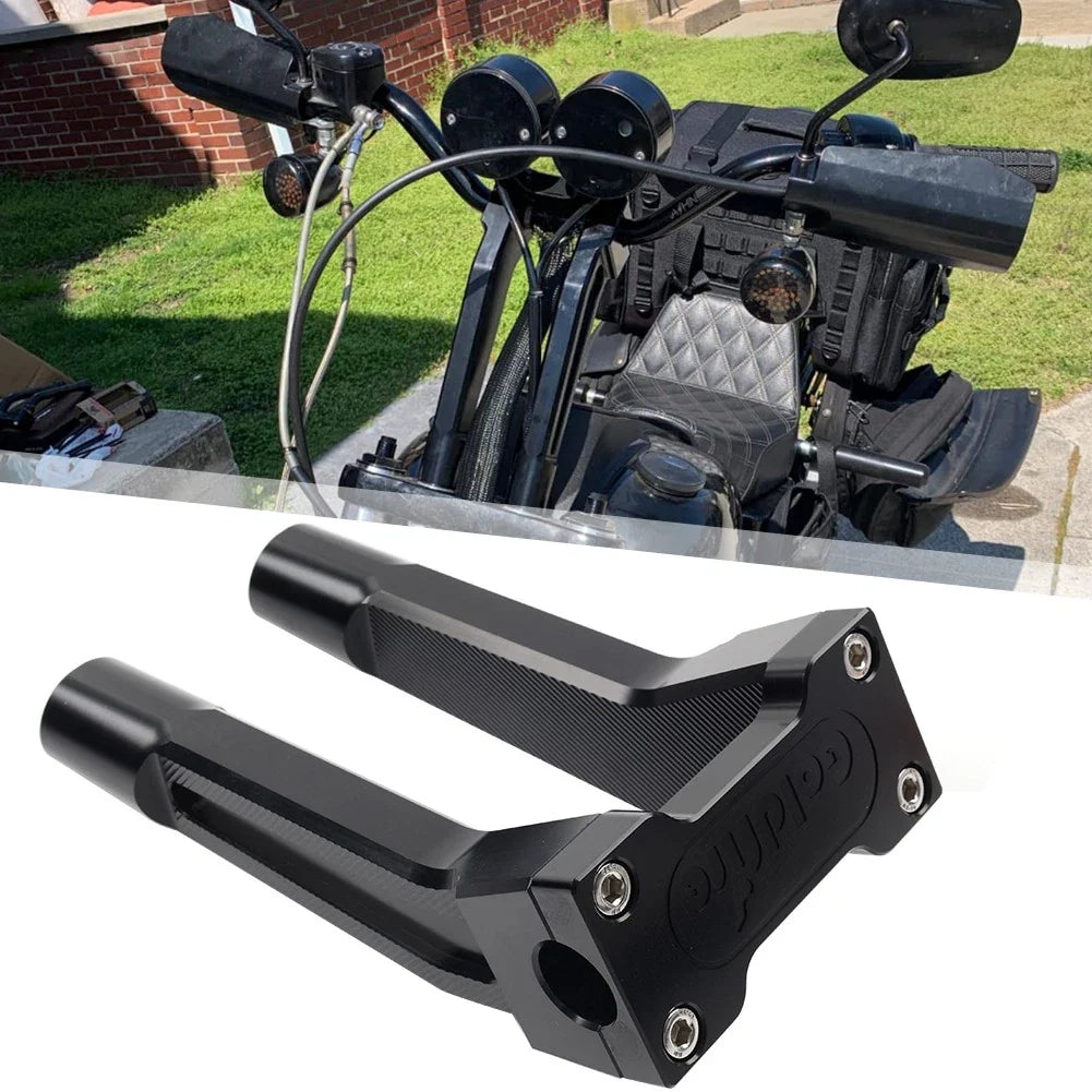8.46" Black Pullback Handlebar Risers Clamp for Harley