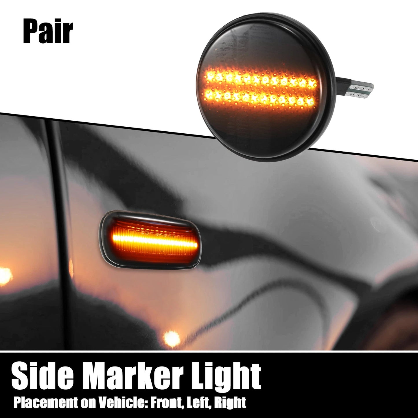 1 Pair Side Marker Light NO.NH5251120C for Mazda MX-5 (1990–1998)