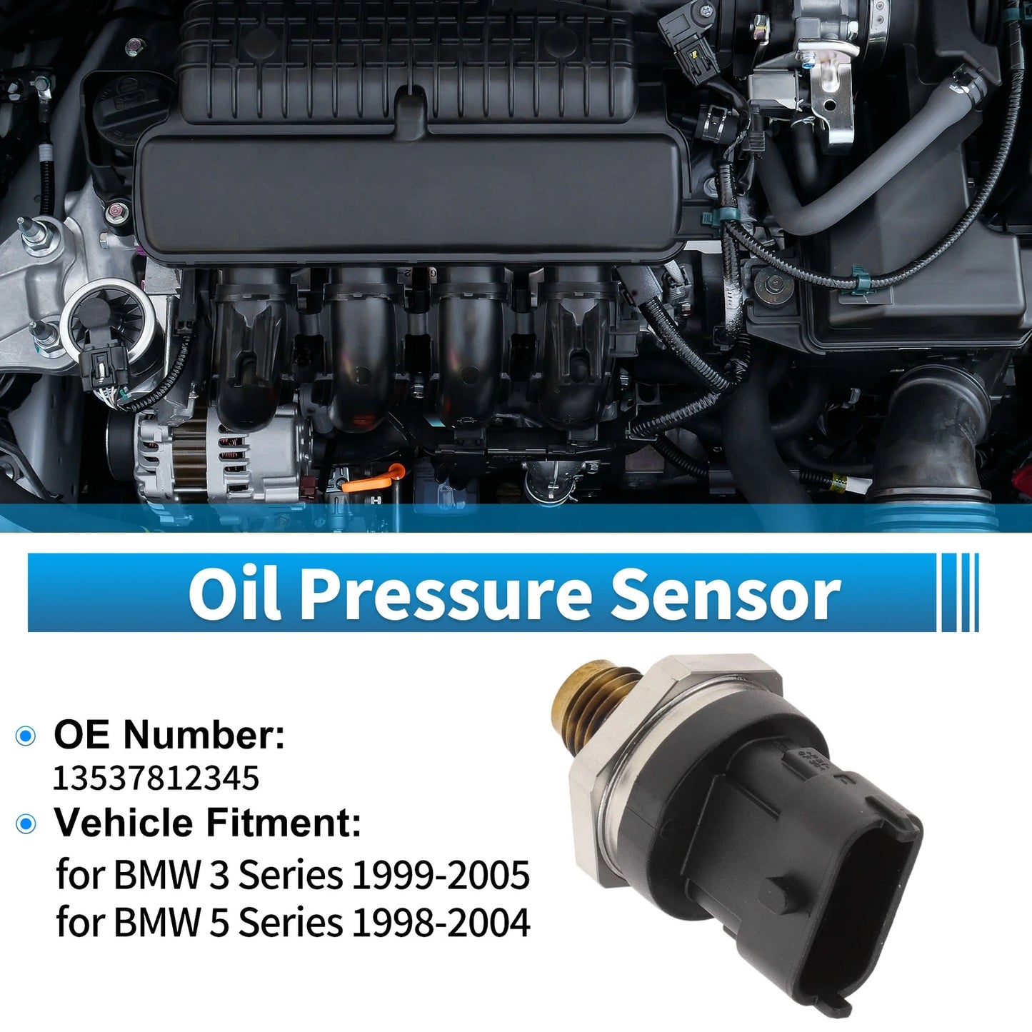 1 pcs Engine Oil Pressure Sensor No.13537812345 for BMW 3 Series (1999–2005)