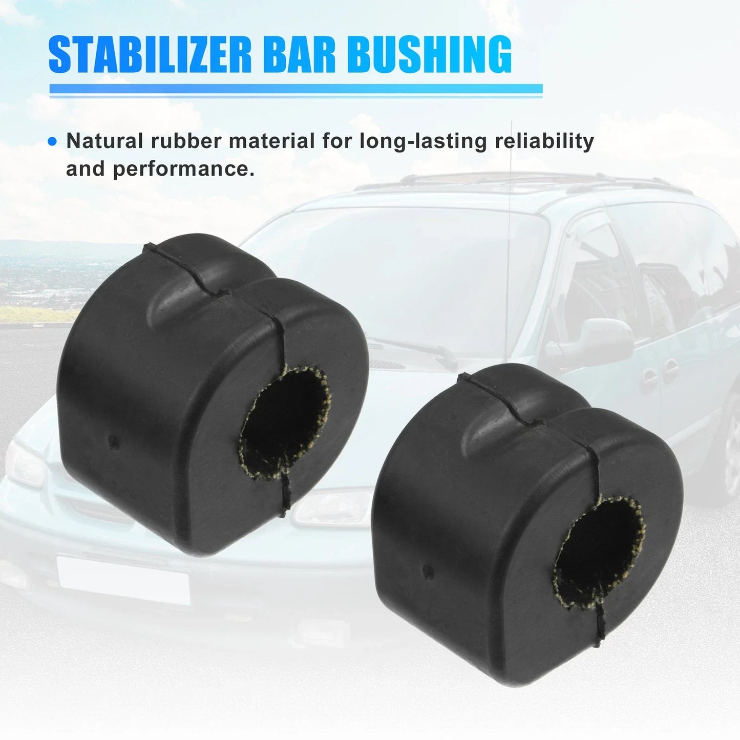 2 x Car Front Stabilizer Bar Bushings for Chrysler Voyager & Dodge Caravan