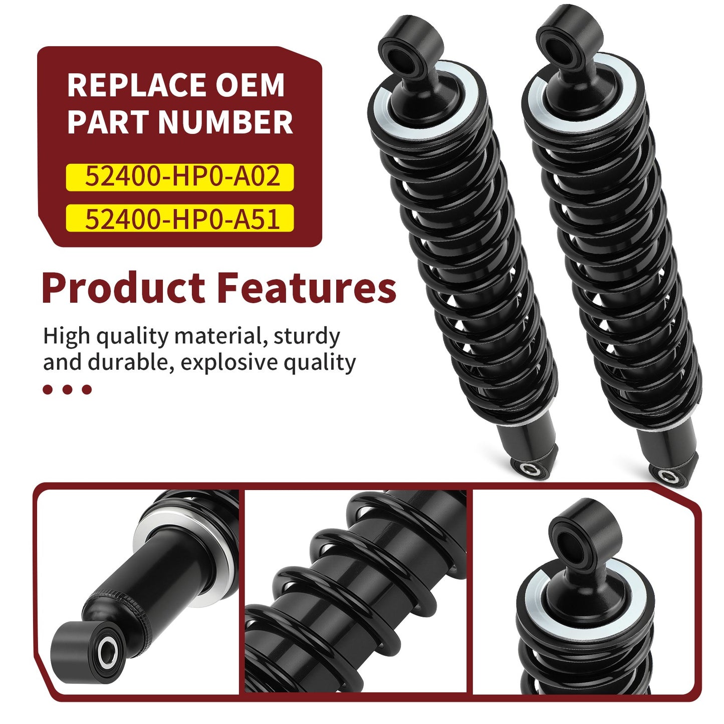 Rear Shocks Absorber for Honda Foreman 500 TRX500FE/FM (2005–2011)