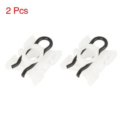 2x 11mm White Window Regulator Pivot Clips for BMW E32 (1986-1994)