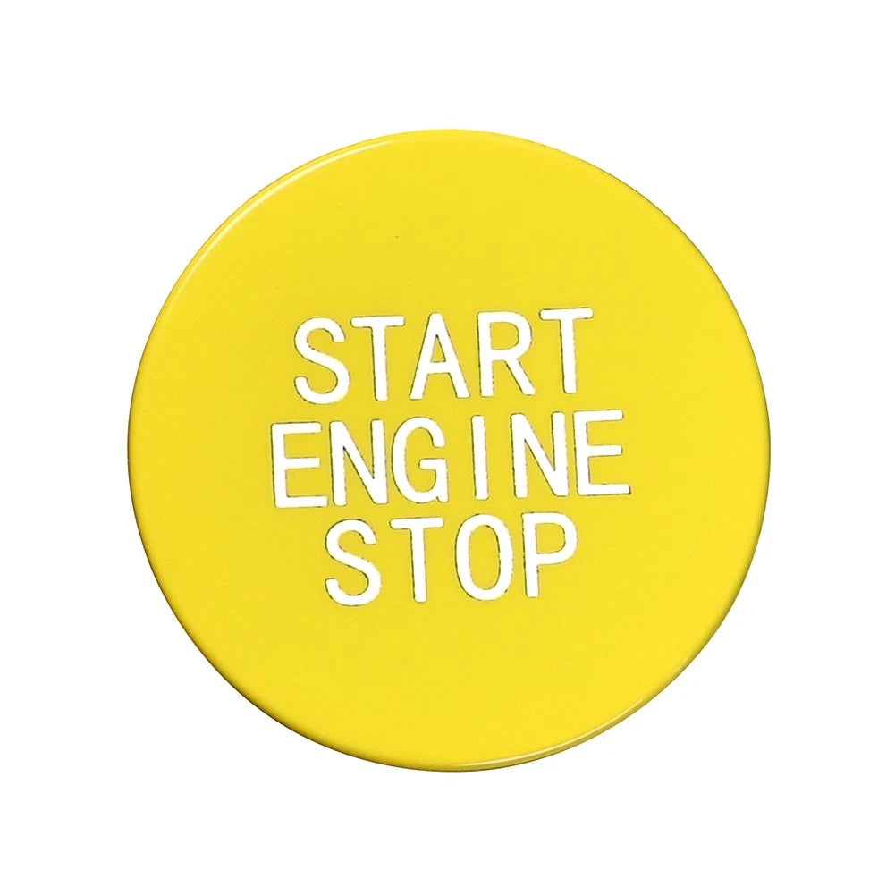 ABS Yellow Engine Start Stop Button Switch Cover Trim for BMW 3 Series (2012–2019)