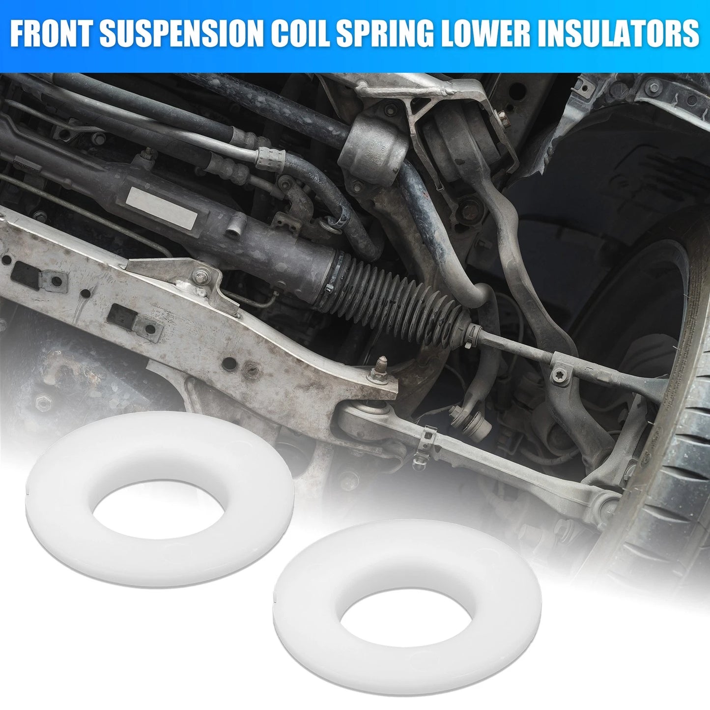 2X Front Lower Suspension Coil Spring Insulator E8TZ5414B for Ford F150 F250 (1997–2003)