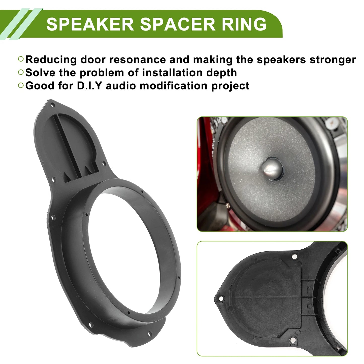 2X Speaker Spacer Ring Adapter for VW Passat (6.5")