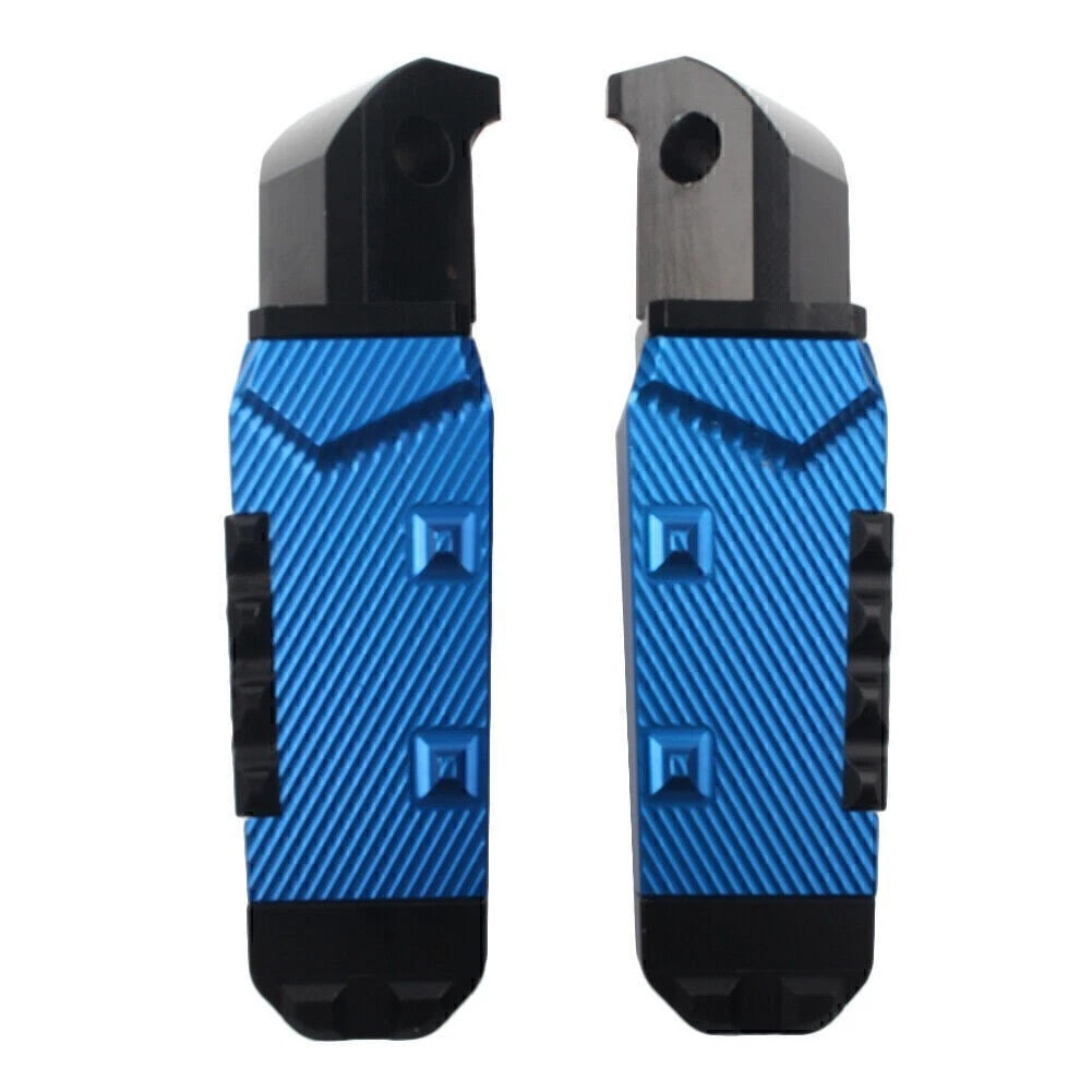 CNC Rear Passenger Footrests Foot Pegs Pedal Pads Blue for Yamaha FZ1 YZF R3 (2015–2020)