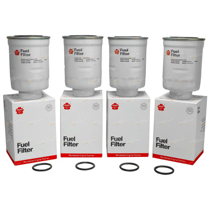 Set of 4 Diesel Fuel Filters for Various Makes and Models