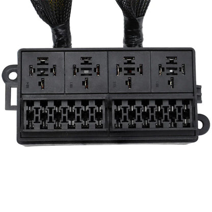 12V Pre-Wired Fuse Relay Box w/ 4 x 40A Relays & 12 Fuses for Car Marine Boat