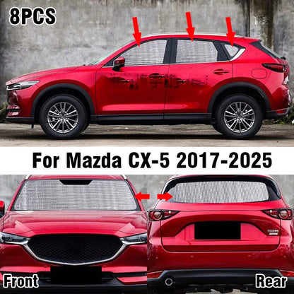 8x Front Side Rear Window Privacy Sunshade for Mazda CX-5 (2017-2025)