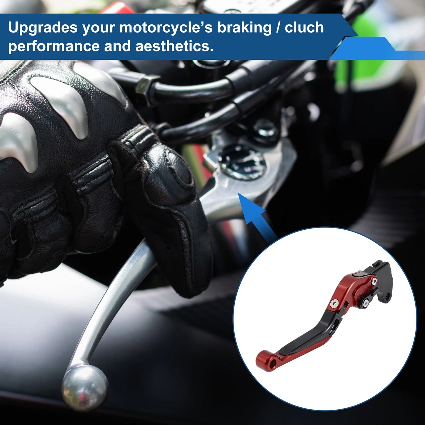 Adjustable Brake Clutch Levers for Yamaha MT125 (2014–2021) Red Black