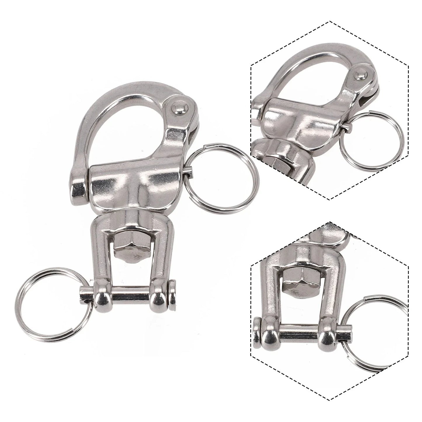 316 Stainless Steel Swivel Snap Shackle for Sailboat Accessories